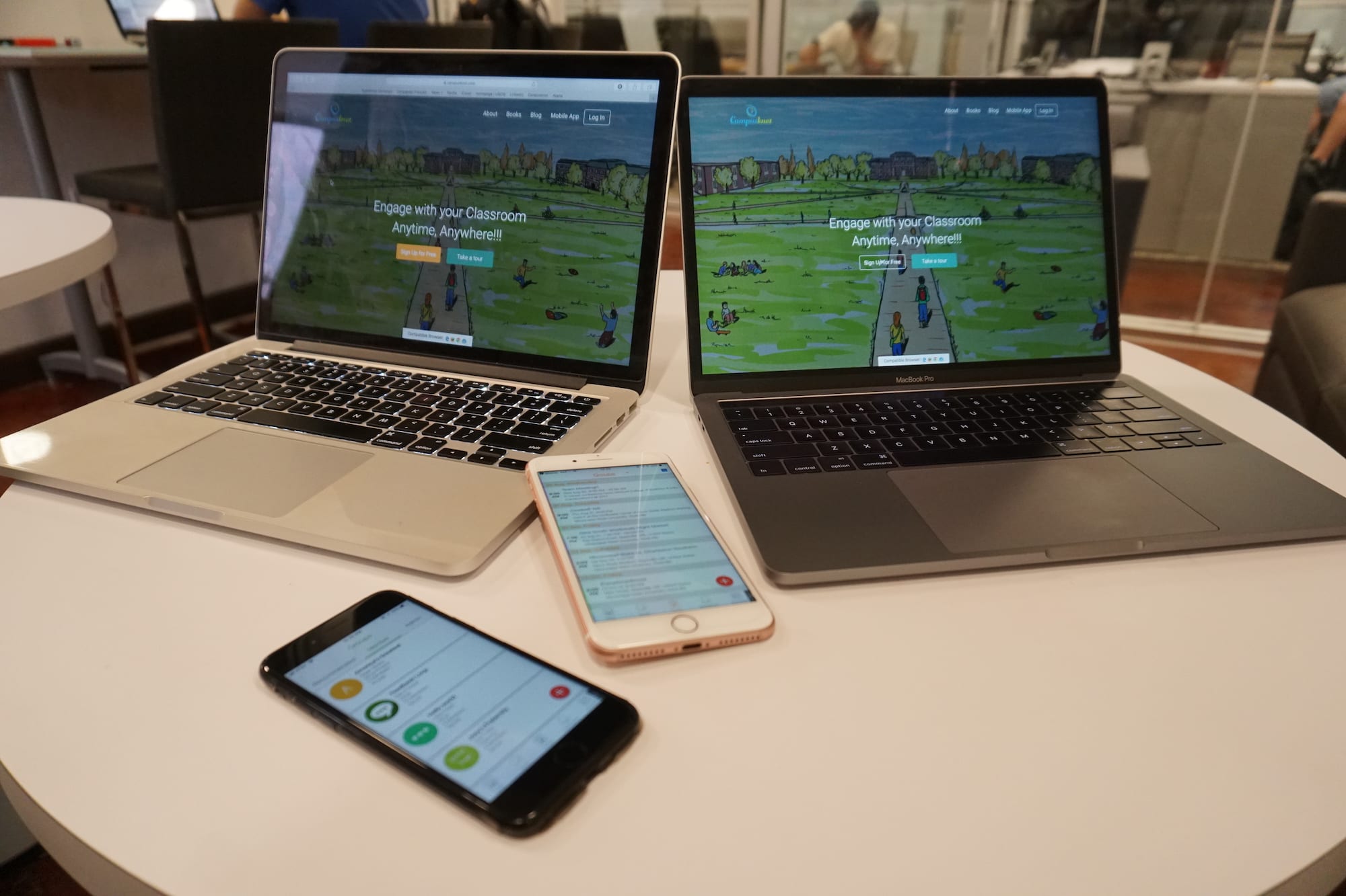 CampusKnot on desktops and phones