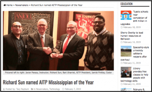 Read more about the article MBJ: Richard Sun Named “Mississippian of the Year” By AITP