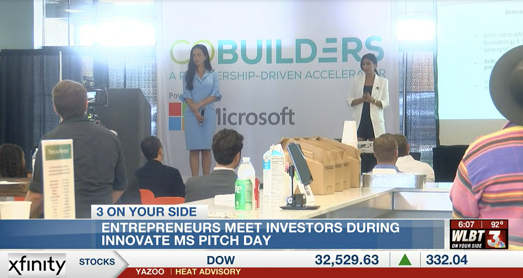 Barot and Sarah Malouf, founders of The Skin Consultant, are on stage in front of investors and Microsoft in hopes of getting funding for their Ridgeland dermatology and aesthetic company