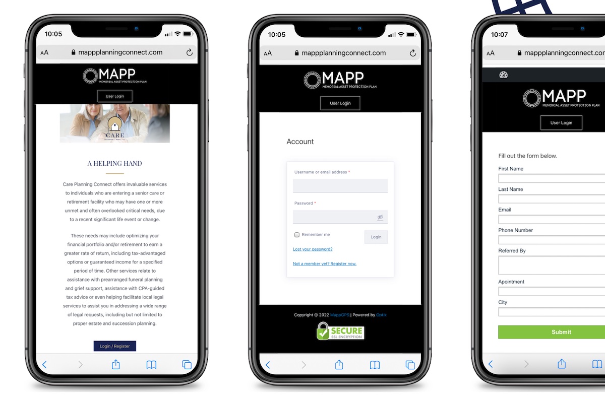 MAPP Network screens
