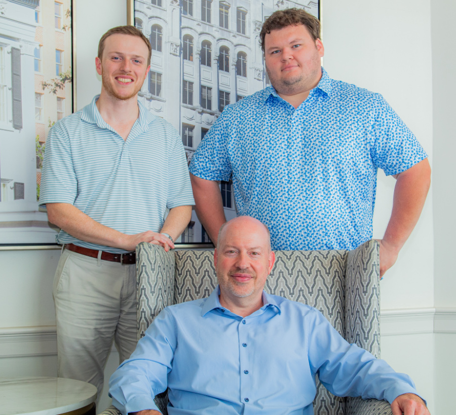 SimpleScript co-founders Alex Bucklew and Jonathan McAdory with mentor Bryan Carter
